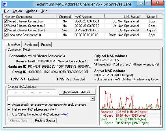 MAC Address Changer