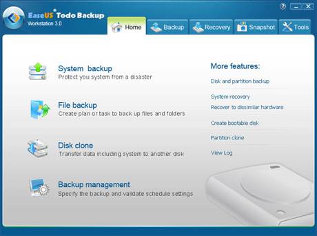 EaseUS Todo Backup Workstation 3.0 with WinPE based bootable disk Giveaway Image